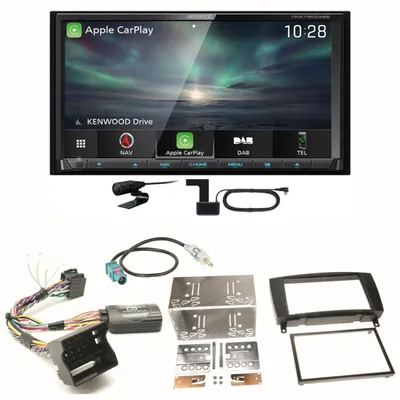 Produktbild von Kenwood DNX-7190DABS Android Auto DAB+ Einbauset für Mercedes CLK W209 Facelift