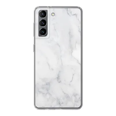 Produktbild von MuchoWow® Handyhülle Schutzhülle Hülle für Samsung Galaxy S21 Marmor - Weiß - Grau - Luxus - Marmoroptik - Stein Silikon Softcase Handy Hülle - Softcase