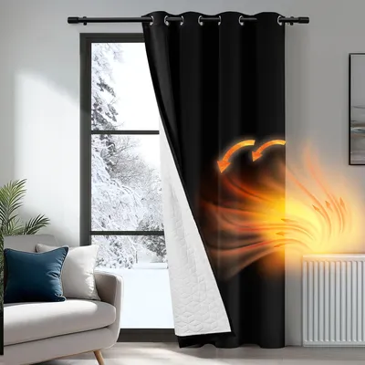Immagine prodotto di Tenda termica per porte, 132x214 cm, colore nero