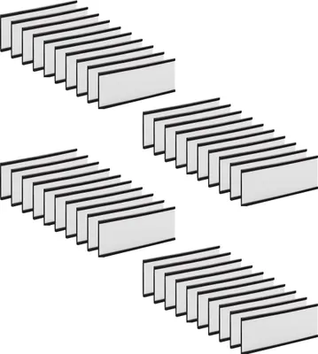 Produktbild von 40 Stück magnetische Etikettenhalter, beschreibbare Magnete für Schule, Büro, Whiteboards, Kühlschränke & Magnettafeln, 40×100 mm