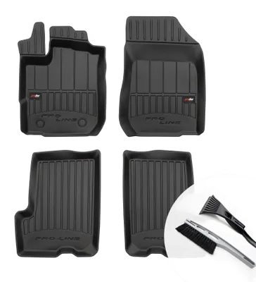 Productafbeelding van moto-MOLTICO 3D rubberen vloermatten voor auto, set van 4 stuks, all-weather rubberen voetmatten - geschikt voor Dacia Logan II MCV vanaf 2014