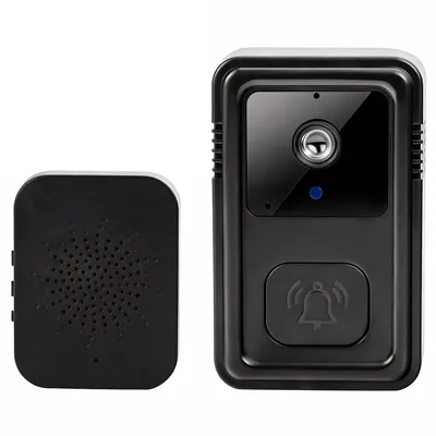 Produktbild von 300.000 Pixel Video-Türklingelkamera, 400mAh ,75° Weitwinkel, 2.4GHz WiFi, Person-/Paket-Erkennung,intelligente Alarmfunktion,Wi-Fi Video-Türklingel