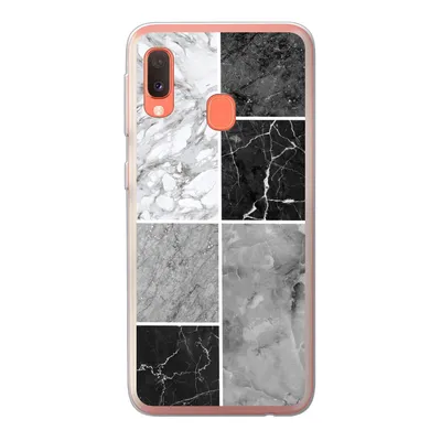 Produktbild von MuchoWow® Handyhülle Schutzhülle Hülle für Samsung Galaxy A20e Marmor - Schwarz - Weiß Silikon Softcase Handy Hülle - Abdeckung