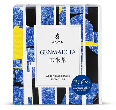 HERBATA ZIELONA GENMAICHA JAPOŃSKA Z PRAŻONYM RYŻEM BIO (15 x 1,5 g) 22,5 g - MOYA MATCHA