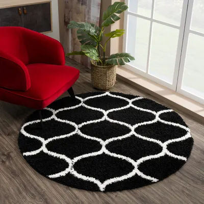 Produktbild von Teppich MADRID 1356 BLACK 80x80 RUND