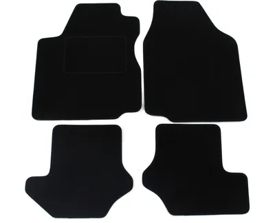 Image de Tapis De Sol Noir Velours Pour Ford Fiesta 1996-2002 4pcs, Ajustement précis, Base Antidérapante, Renforcée dans la Zone de la Pédale