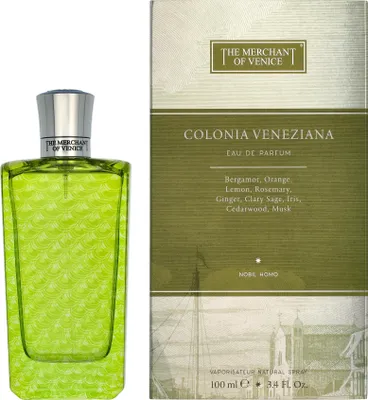 Produktbild von The Merchant Of Venice Colonia Veneziana, Unisex, 100 ml, Bergamotte, Zitrone, Orange, Rosmarin, Muskatellersalbei, Iris, Zedernholz, Moschus, 1 Stück(e)