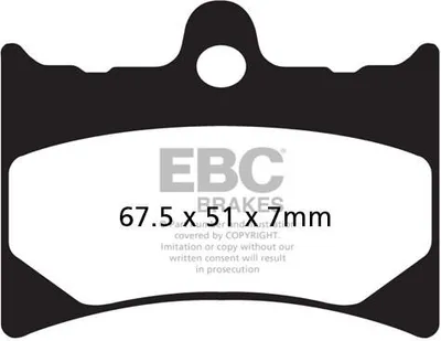 Zdjęcie produktu dla Klocki hamulcowe EBC FA126R (kpl. na 1 tarcze)