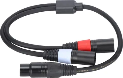 Obrázok produktu pre JORINDO 5-pinová zásuvka XLR na dvojitú 3-pinovú zástrčku, Y-rozdeľovač audioadaptér, 0,5 m