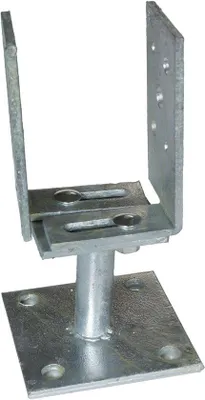 Produktbild von Famanu Verstellbarer Pfostenschuh - Silber - 65-150 mm