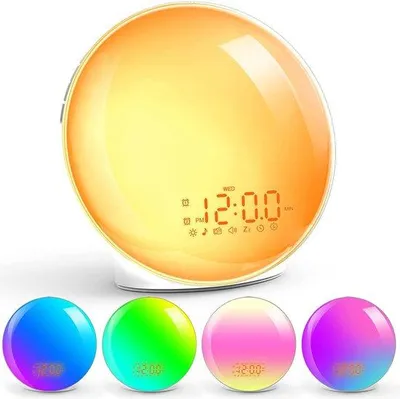 Zdjęcie produktu dla Budzik Bluetooth z funkcją symulacji wschodu słońca, radiem FM, budzikiem dla dzieci