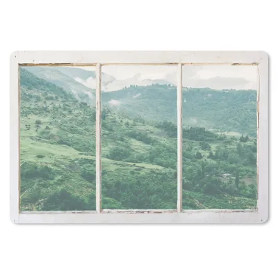 Produktbild von MuchoWow® Schreibtischunterlage Aussicht - Landschaft - Grün 60x40 cm - XXL Mauspad - Großes Mauspad