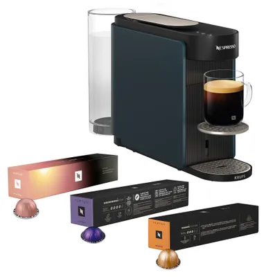 Produktbild von Nespresso Krups VERTUO Up Ocean Blue XN9404 inkl. 3 Kaffeesorten, Farbe:Ocean Blue