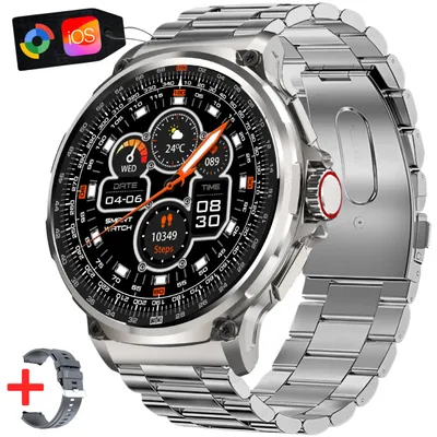 Produktbild von S&T DESIGN Smartwatch Fitness Tracker Uhr für Herren mit Telefonfunktion Groß Smartwatch 1,85" AMOLED-Display Whatsapp Herzfrequenz-/Schlafüberwachung