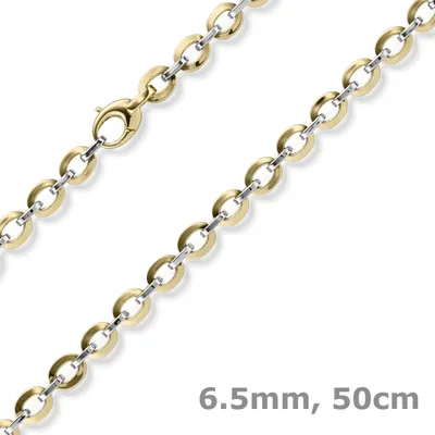 6-5mm-Phantasie-Kette-585-Gold-bicolor-50cm