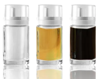 Produktbild von 3er-Set Glasflaschen für Öl und Essig, 100 ml - Lebensmittelspender
