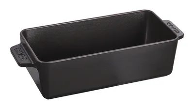 Produktbild von Staub Backform 23 x 11,5 cm , schwarz Staub Specialities Kochgeschirr 13,7 x 10,8 x 32,3cmrechteckig 23 cm Schwarz