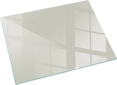 Produktbild von Farbe Hellcreme – Glasbodenplatte für – Kaminofen – Kaminplatte Glas – Schutzglas – Funkenschutzplatte –Glasbodenplatte Feuerfeste – Hitzeschutzplatte – Bodenschutz aus Glas – 120x80 cm