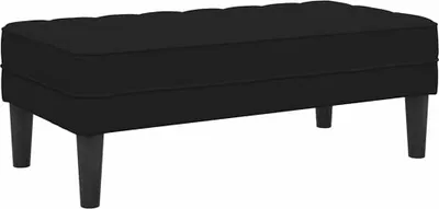 Obrázok produktu pre lavička s vankúšom Čierna 113 x 57 x 39 cm Zamat