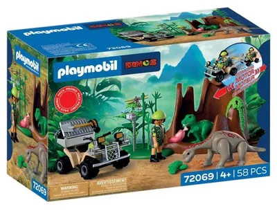 Image de PLAYMOBIL Dinos L'antre du dinosaure, Promo Pack, 58 pièces, Dès 4 ans, 72069