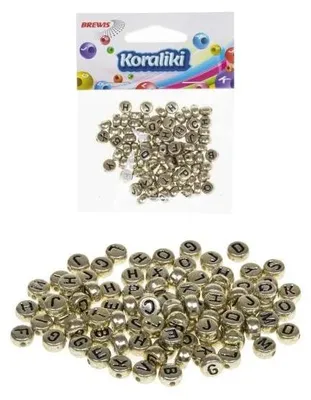 Produktbild von Goldene Buchstabenperlen