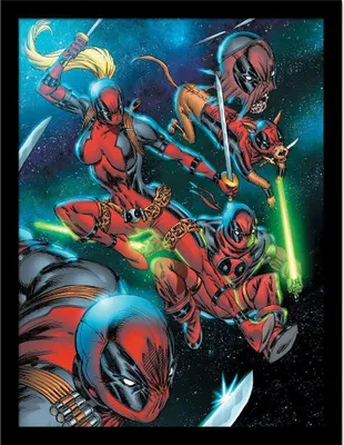 Obrázek produktu pro Deadpool - zarámovaný plakát "Corps In Space" PM8956 (40 cm x 30 cm) (Vícebarevný)