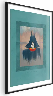 Produktbild von Posterpapier Poster - Couple on a Boat 60x90 cm Abstrakt n-C-0169-ao-a