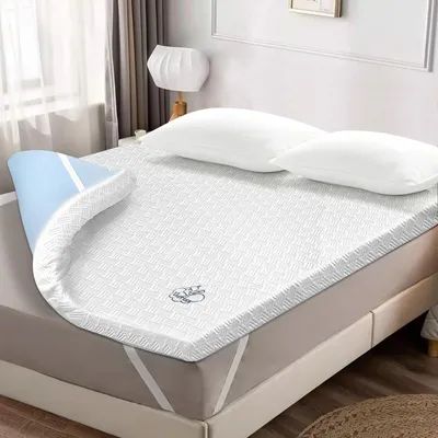 Matratzentopper 90x190 cm, 5 cm, Memory-Schaum, Anti-Milben-Bezug