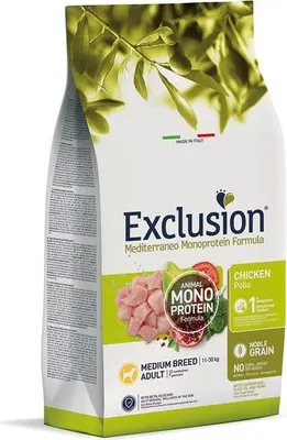 Obrázok produktu pre Exclusion NGACM03, Dospelý, Stredné (11 - 25 kg), Kuracie mäso, 3 kg