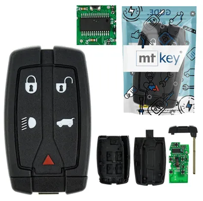 Produktbild von Funk Schlüssel Smartkey 434MHZ +Transponder ID46 PCF7945 PCF7953 +Rohling HU101 5 (4+1) Tasten kompatibel mit Land Rover Freelander II L359 06-12 Autoschlüssel