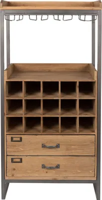 Produktbild von Housecraft Living Edgar Weinschrank/ Getränkeschrank/ Barwagen aus Holz Braun