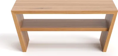Image de Table basse Corona en bois massif, 100 cm, chêne, moderne