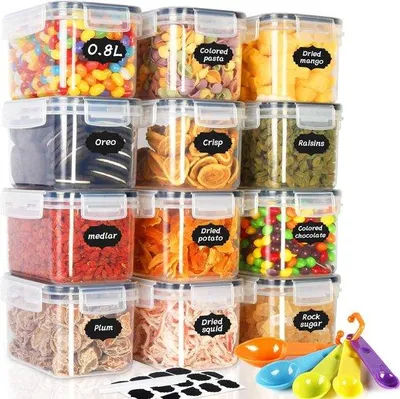 Image de Lot de 12 boîtes de conservation de 0,8 l avec couvercles