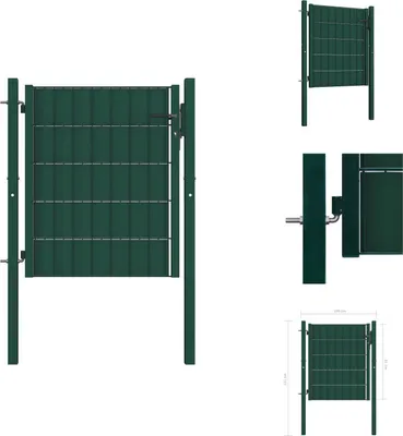 Produktbild von vidaXL Zauntor PVC und Stahl 100x81 cm Grün - Gartentore