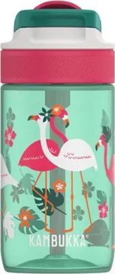 Zdjęcie produktu dla Kambukka butelka na wodę dla dziecka Lagoon Kids 400ml Pink Flamingo bidon zielony
