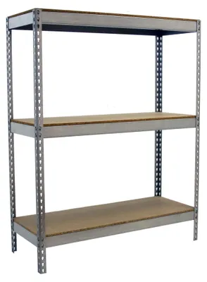 Image de Etagère Sans Vis Ecoforte 1204-3 Chipboard 1500 Galva/bois Galva/bois 1500x1200x450 - Simonrack