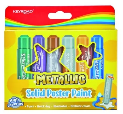 Produktbild von Keyroad Metallic-Plakatfarbenstifte, 6 Farben