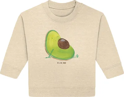 Produktbild von Mr. & Mrs. Panda Organic Baby Pullover Avocado Schwangerschaft 12. - 18. Monat - Natural Raw - Geschenk, Liebe, Bullover, Schwanger
