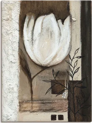 Produktbild von ARTland Leinwandbild Braune Tulpen II Größe: 60x80 cm