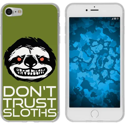 Produktbild von PhoneNatic Case kompatibel mit Apple iPhone 7 / 8 / SE 2020 Silikon-Hülle Crazy Animals Faultier M3