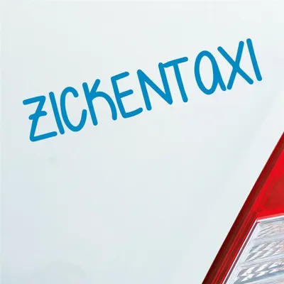 Produktbild von Auto Aufkleber Zickentaxi Mädels Lustig Tuning 19x4 cm Hellblau Sticker Heckscheibenaufkleber