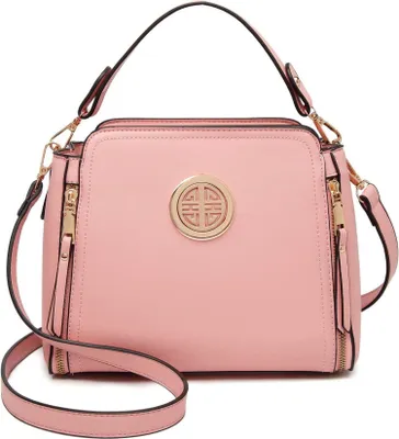 Zdjęcie produktu dla Miss Lulu torebka damska na ramię torebka crossbody skórapoliuretan różowy