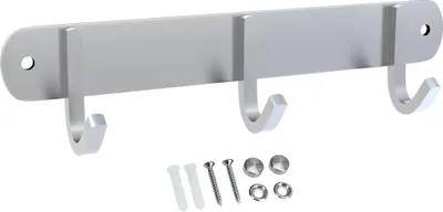 Produktbild von Intirilife Edelstahl Garderobenleiste Modell D - 3 Haken - Kleiderhaken Garderobe Hakenleiste in 5 verschiedenen Designs