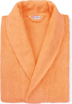 Produktbild von grace grand spa Bademantel in flauschigem Look Orange XS
