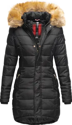 Produktbild von Navahoo PAPAYA Damen Winter Jacke Steppjacke Mantel Parka Kapuze Warm Gefüttert Schwarz Gr. 42 - XL