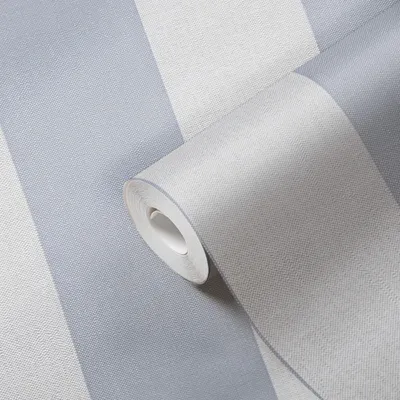 Zdjęcie produktu dla Tapeta flizelinowa w paski tapeta w szarozielone paski 397935 wzór tapety Pure Elegance
