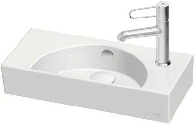 Produktbild von JACOB DELAFON EGO112-56-00 Keramik-Waschbecken, 50 cm, Wasserhahnloch auf der re