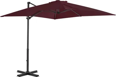 Produktbild von The Living Store Ampelschirm mit Aluminium-Mast Bordeauxrot 250x250 cm