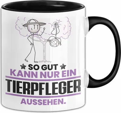 Produktbild von Tierpfleger Geschenk Tasse So Gut Kann Nur Ein Tierpfleger Aussehen Geschenkidee Kaffee-Becher (Schwarz)