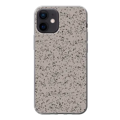 Produktbild von MuchoWow® Handyhülle Schutzhülle Hülle für iPhone 12 Polka dots - Schwarz - Grau Silikon Softcase Handy Hülle - Schutzhülle